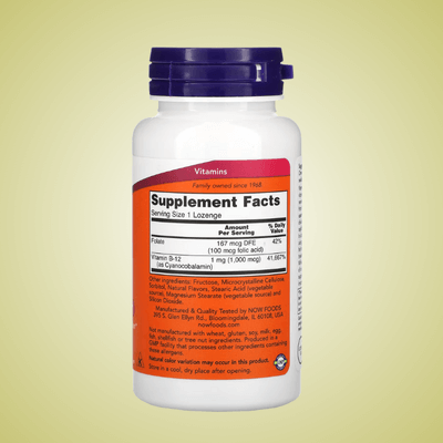 NOW Vitamin B-12 – 250 Lozenges (1000 mcg)