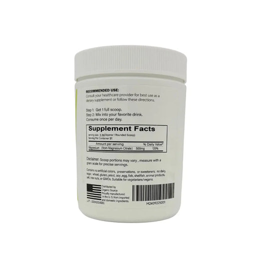 Organic Source – Magnesium Citrate Powder 500 mg