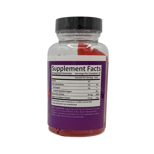 Organic Source – Zinc Citrate Gummies 50 mg 60 Gummies
