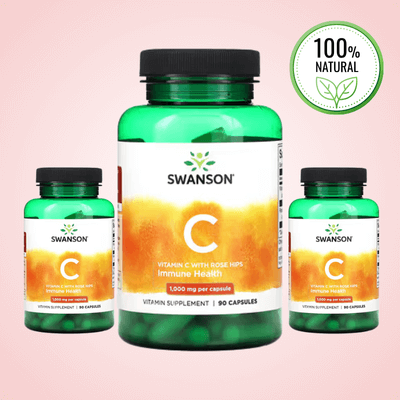 Swanson Vitamin C with Rose Hips – 90 Capsules