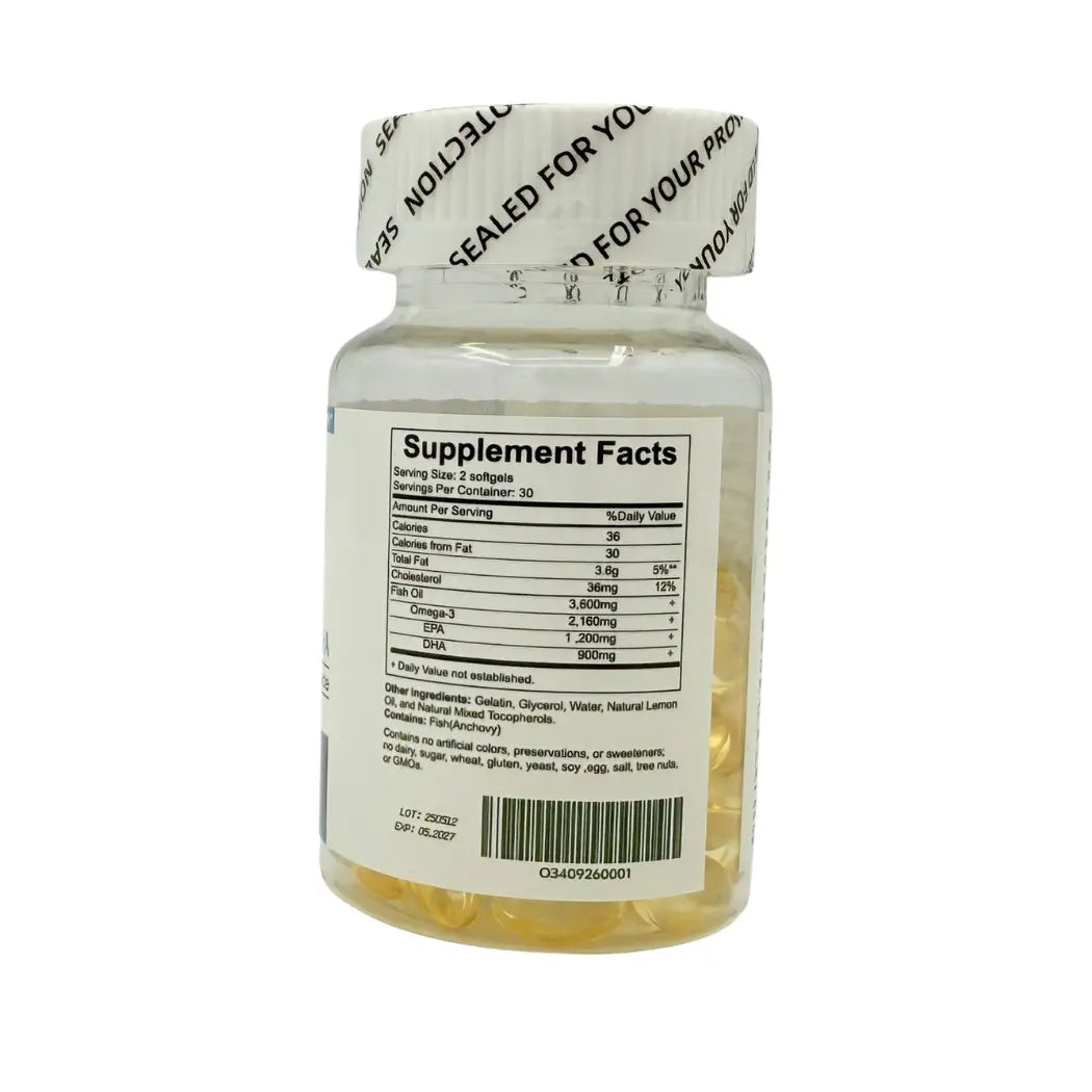 Organic Source – Omega 3 2100 mg 1200mg EPA + 900mg DHA 60 Capsules