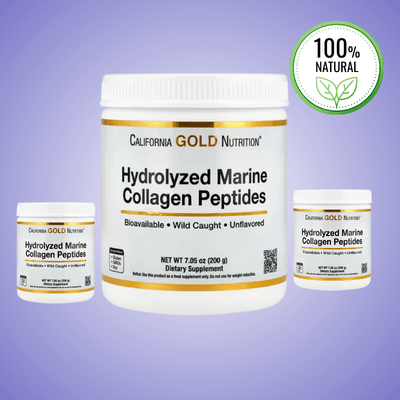 Hydrolyzed Marine Collagen Peptides, Unflavored, 500 g
