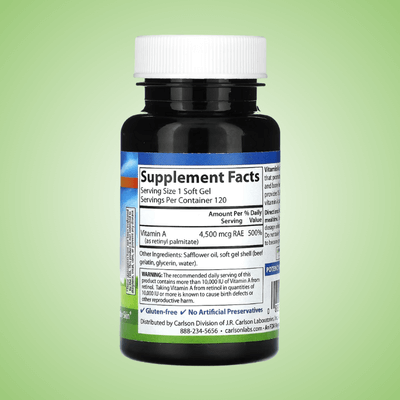 Carlson Vitamin A – 15,000 IU, 120 Softgels