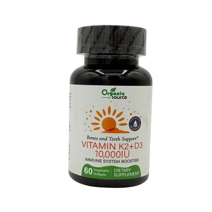 Organic Source – Vitamin D3 + K2 10000 IU 60 Vegetable Soft Gel