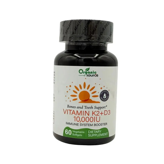 Organic Source – Vitamin D3 + K2 10000 IU 60 Vegetable Soft Gel