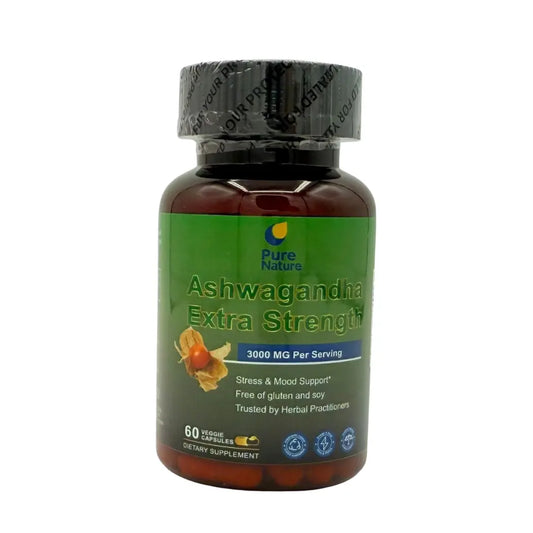 Pure Nature – Ashwagandha Extra Strength 3000 mg 60 veggie capsules