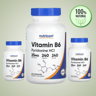 Nutricost Vitamin B6 – 25 mg, 240 Capsules