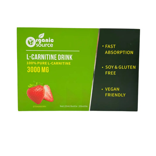 Organic Source – L-Carnitine 3000 mg (20 Vials)
